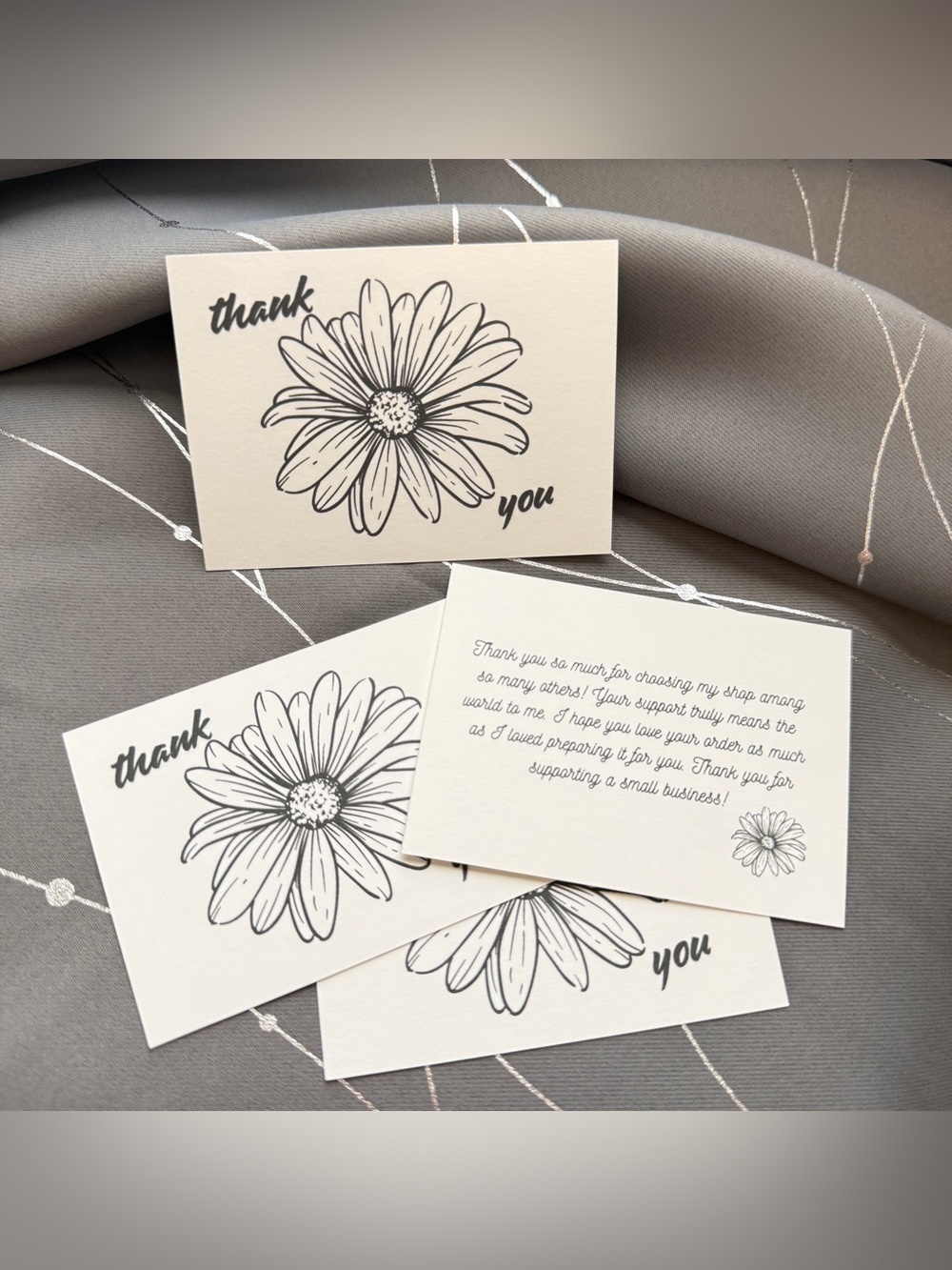 2.5 x 3.5 Minimalist Customer Appreciation Cards - Perfect for Package 30 Pack